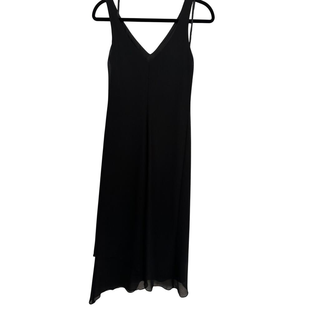 Vintage Jones New York Slip Dress Size 6 Black MIdi Length V-Neck Formal - Picture 13 of 14